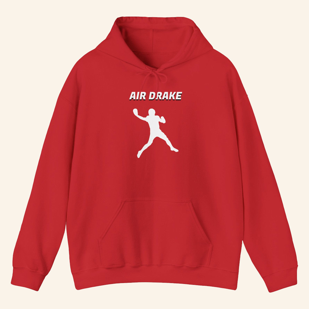 Drake Maye Lovers Merch Air Drake Hoodie Throwback Red Unique Gifts For Football Lovers Drake Maye Lovers Merch Air Drake Hoodie Throwback Red Unique Gifts For Football Lovers