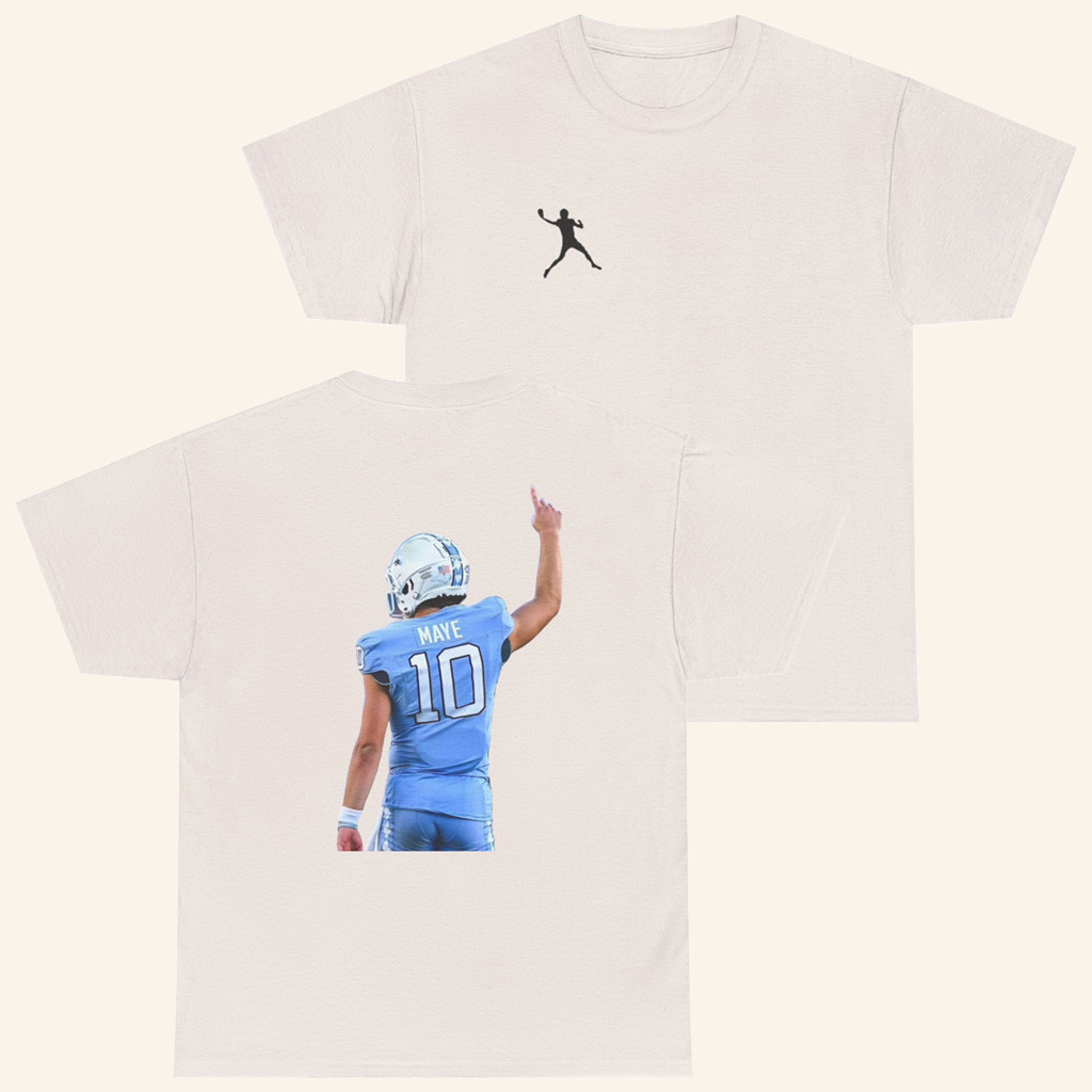 Drake Maye Lovers Merch Drake Maye UNC Shirt Football Themed Gifts For Him
