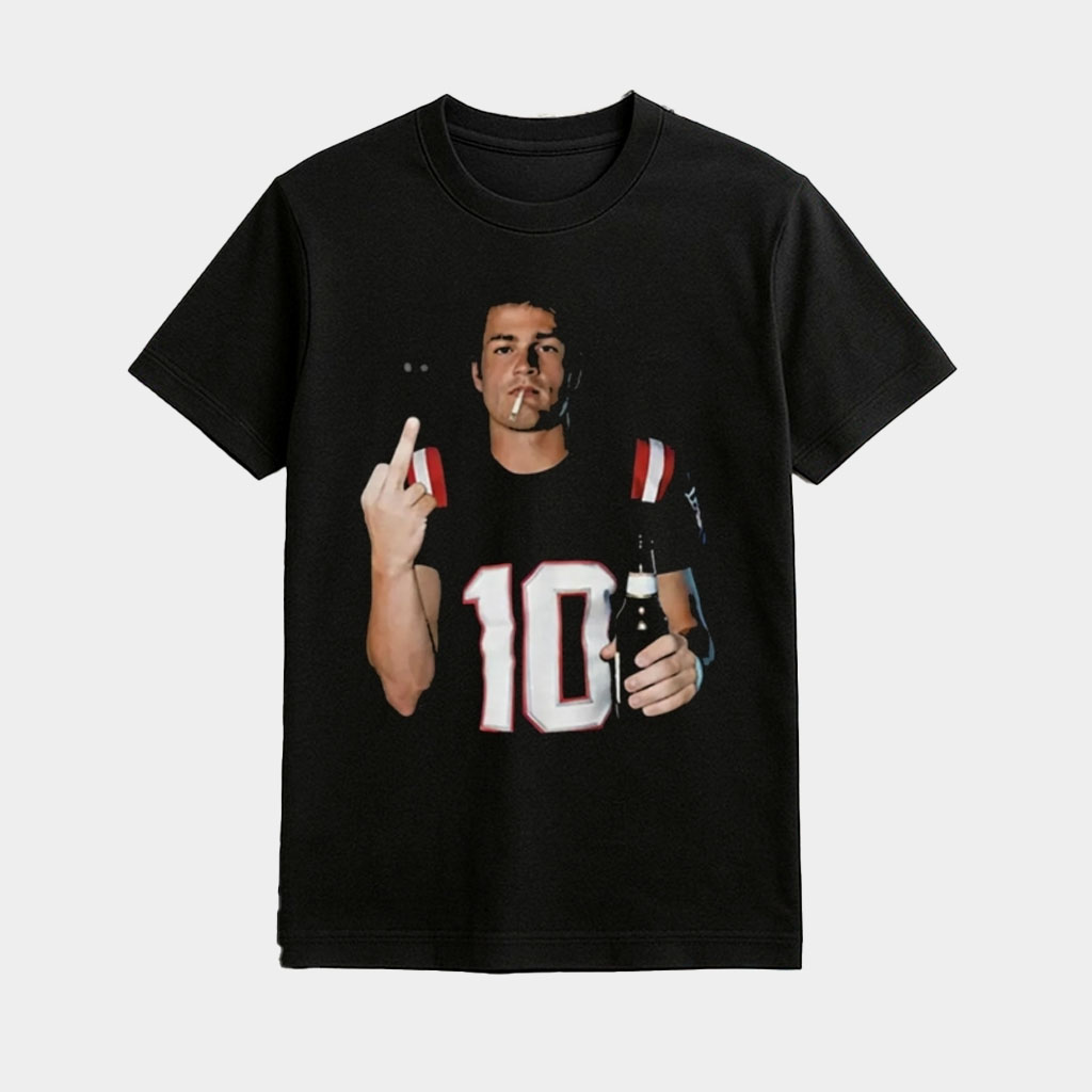 Drake Maye Middle Finger Shirt Drake Maye NE Patriots Merch Gifts For Football Fans-1