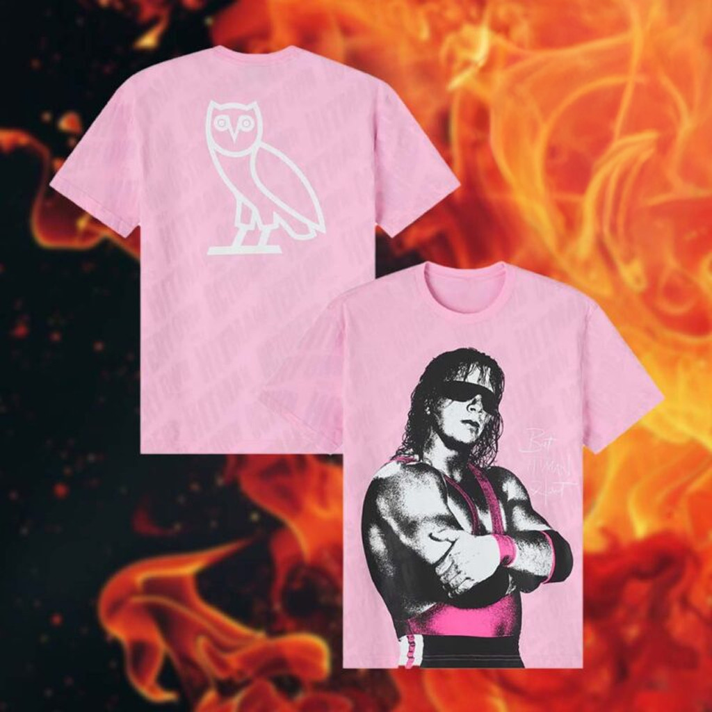 Drake Ovo x WWE Collab Collection Bret The Hitman T-Shirt Fan Merch Gifts For Friends