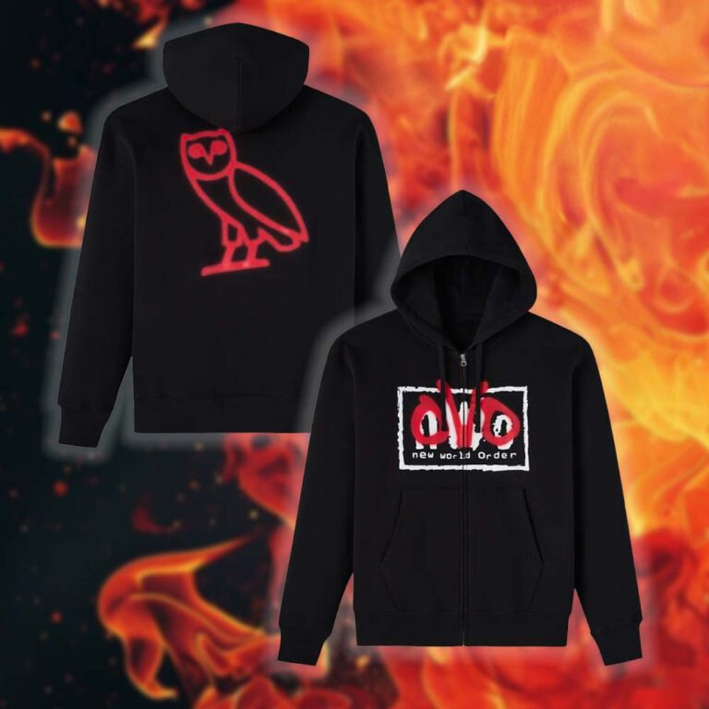 Drake Ovo x WWE Collab Collection New World Order Zip Hoodie Drake Ovo Merch Gifts For Brothers