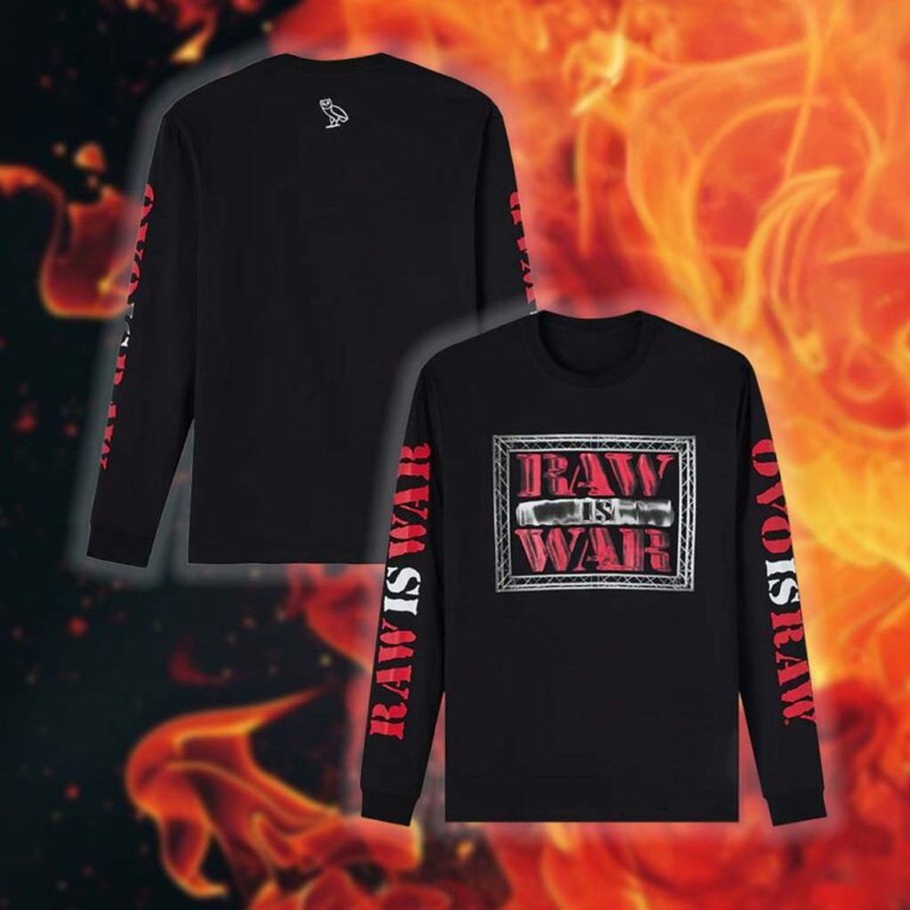 Drake Ovo x WWE Collab Collection RAW IS WAR Long Sleeve Shirt Drake Ovo Merch Gifts For Him Drake Ovo x WWE Collab Collection RAW IS WAR Long Sleeve Shirt Drake Ovo Merch Gifts For Him