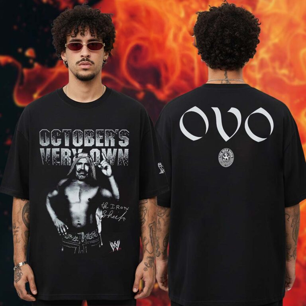 Drake Ovo x WWE Collab Collection The Iron Sheik T-Shirt Drake Ovo Merch Gifts For WWE Fans