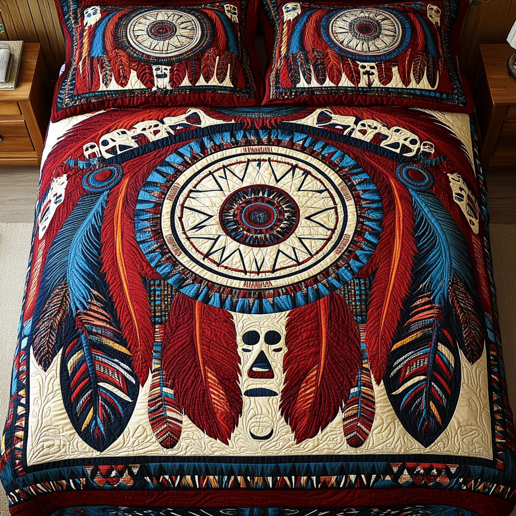 Dream Circle Quilted Bedding Set Christmas Bedding Sets Native American Related Gifts