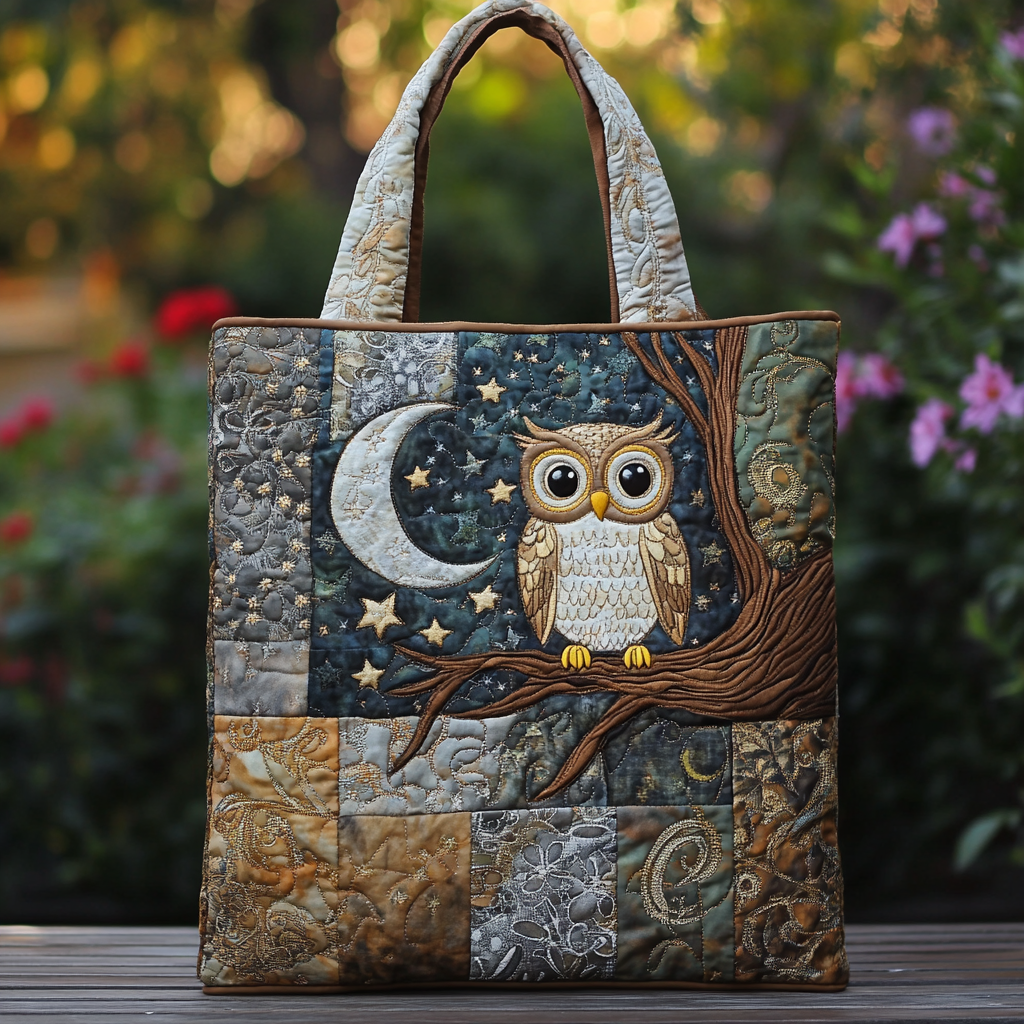 Dream Owl Quilted Tote Bag Owl Lovers