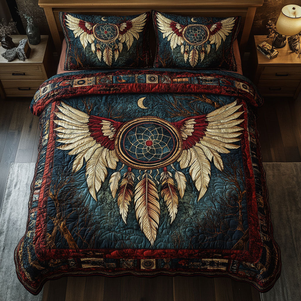 Dream Shield Quilted Bedding Set Holiday Duvet Cover Set Native American Related Presents