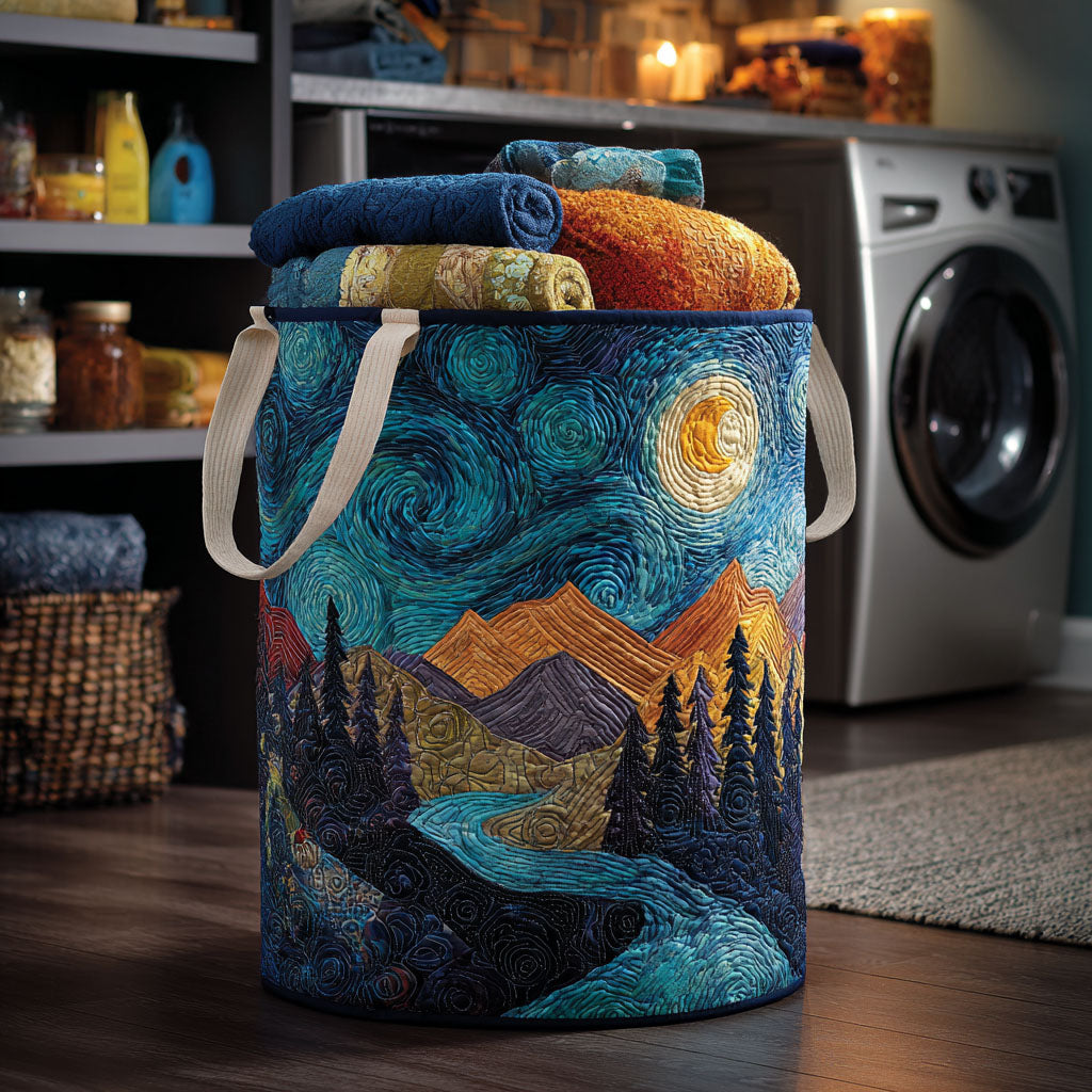 Dream Sky Quilted Laundry Basket Stylish Laundry Basket with Quilted Texture and Handles
