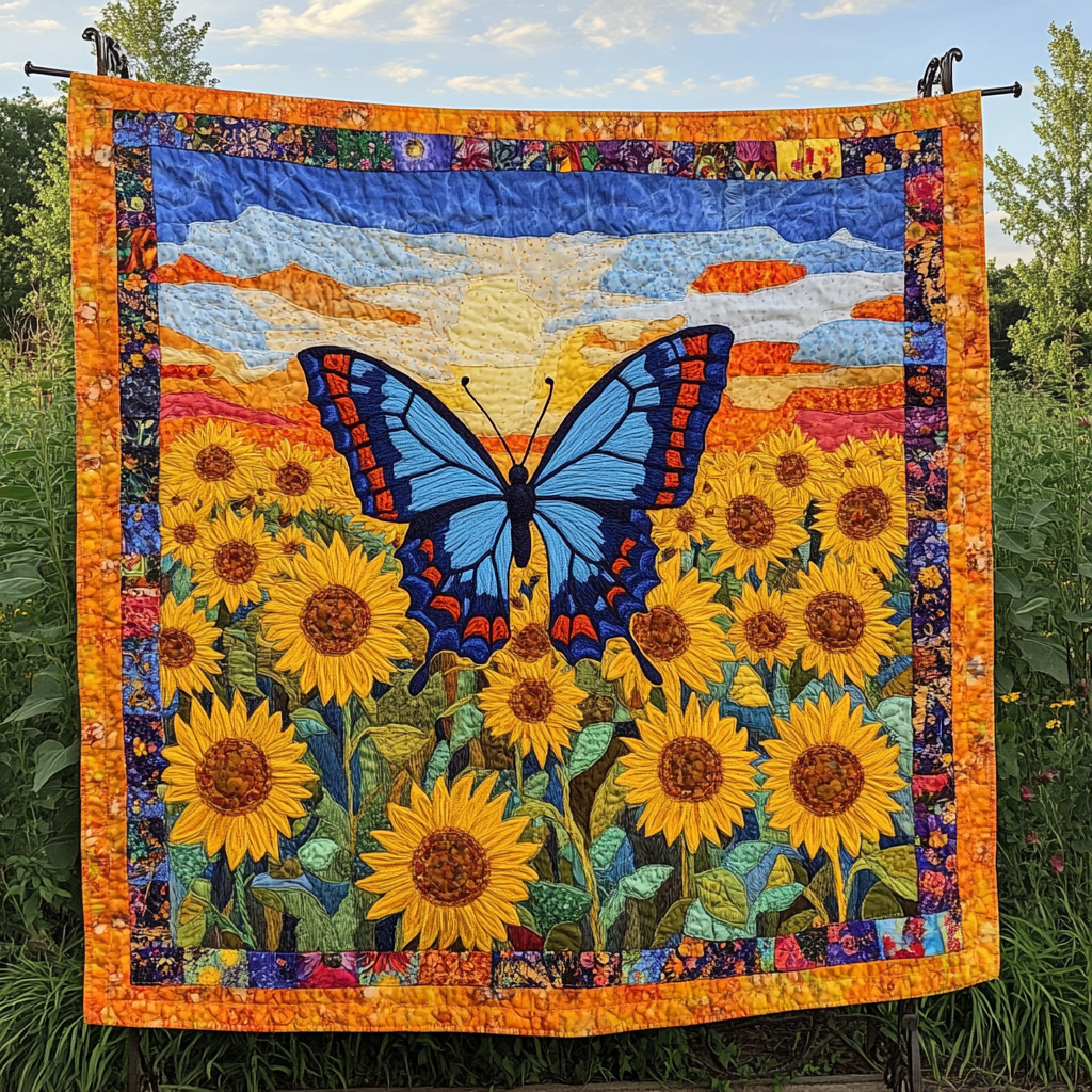 Dream Soar Quilted Blanket Holiday Throw Blanket Birthday Gifts For Butterfly Lovers