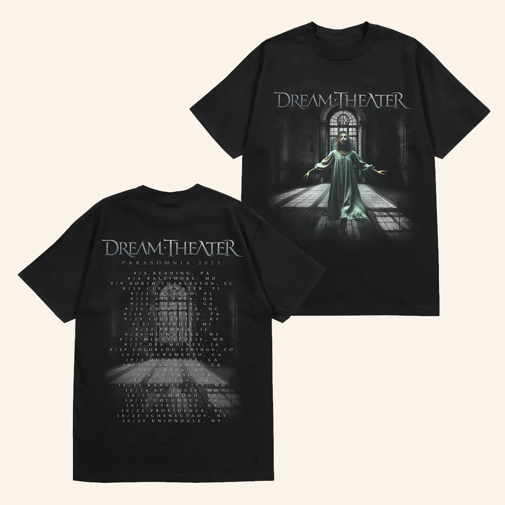 Dream Theater Merch Parasomnia Tour T-Shirt Music Gift Ideas For Guys