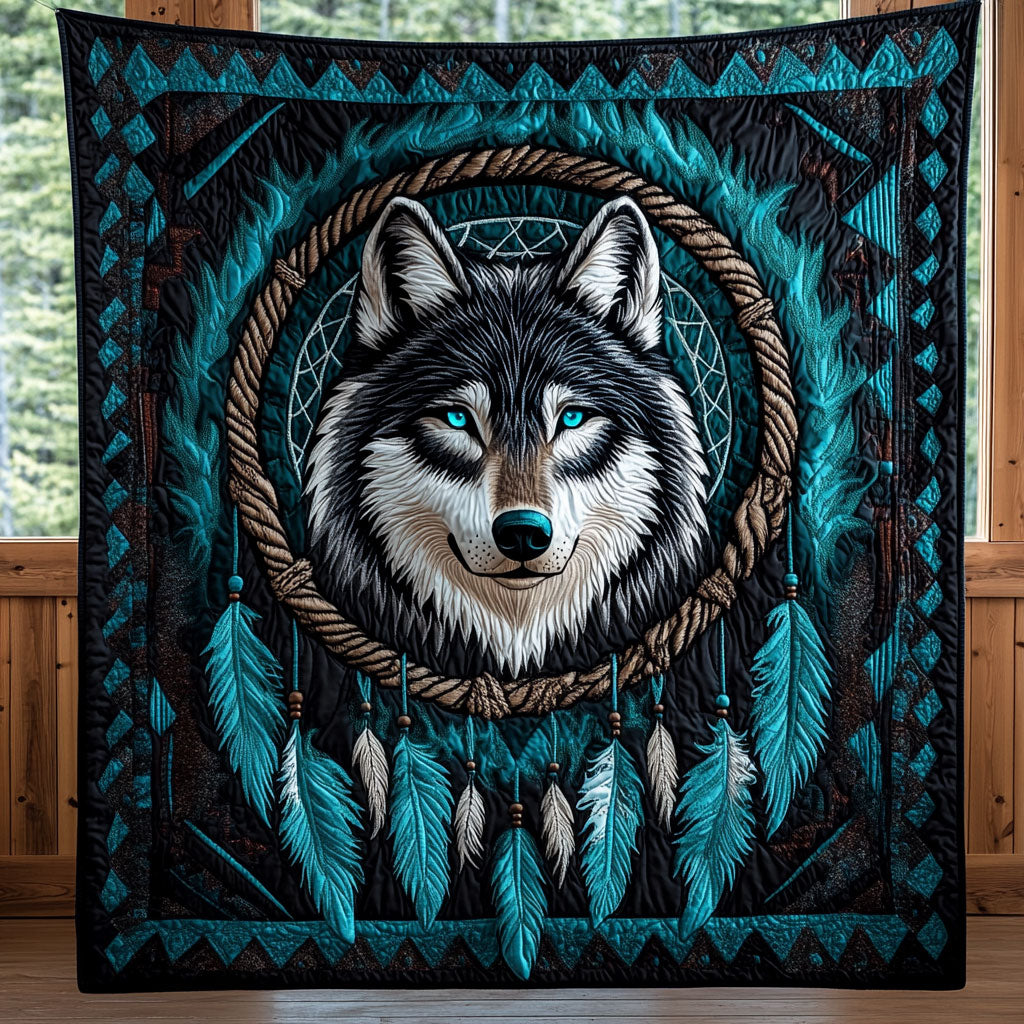 Dream Wolf Quilt Lovely Quilt Blanket Gift for Holiday Celebrations