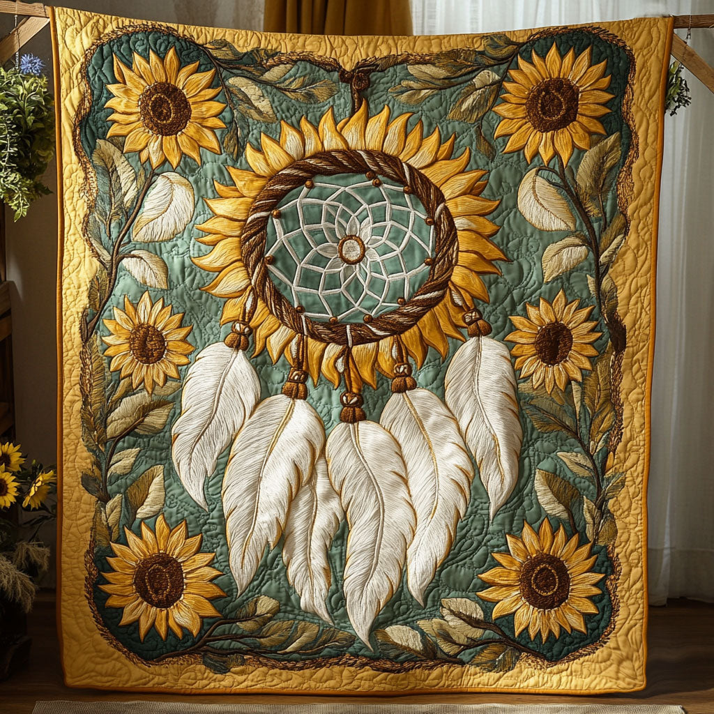 Dreamcatcher Autumn Light Quilted Blanket Holiday Blanket Meaningful Gifts For Grandma