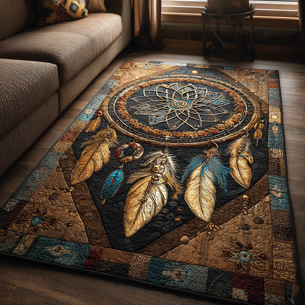 Dreamcatcher Echo Area Rug Front Door Decor Native Gifts For Men