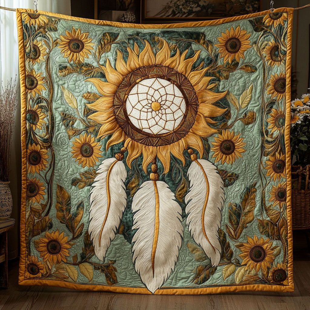 Dreamcatcher Feather Glow Quilt Lovely Quilt Blanket Gift for Holiday Celebrations