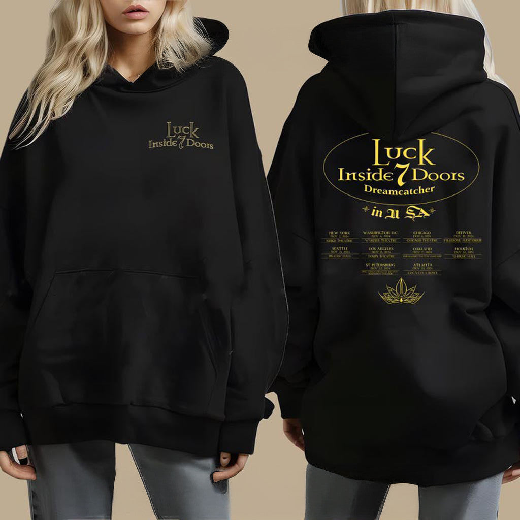 Dreamcatcher Luck Inside 7 Doors World Tour Hoodie, Dreamcatcher 2024 World Tour in US Shirt Dreamcatcher Luck Inside 7 Doors World Tour Hoodie, Dreamcatcher 2024 World Tour in US Shirt