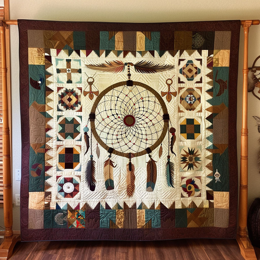 Dreamcatcher Native American Holiday Christmas Quilt Blanket Native American Gifts