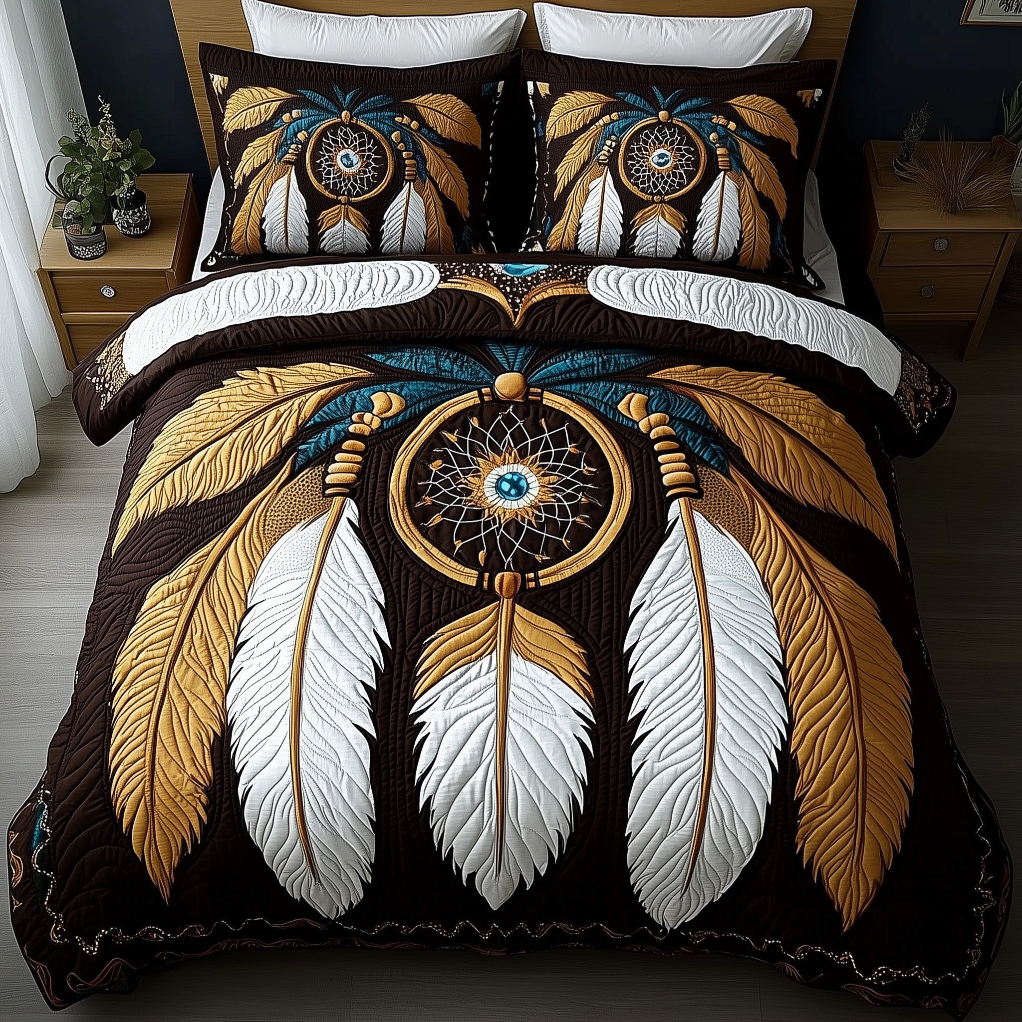 Dreamcatcher Quilted Bedding Set Duvet Cover Bedspread Best Gifts For Coworkers