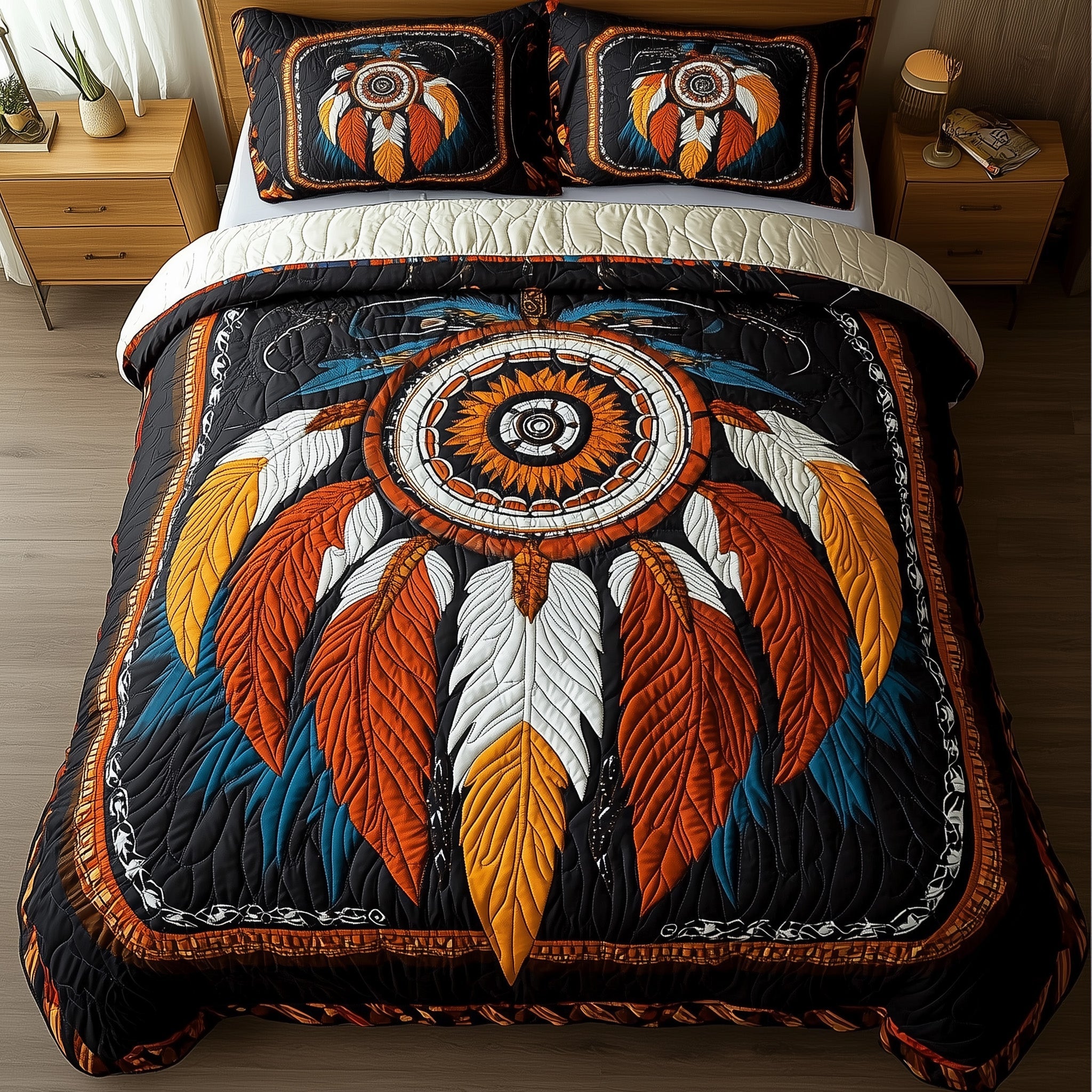 Dreamcatcher Quilted Bedding Set Duvet Cover Bedspread Best Gifts For Men