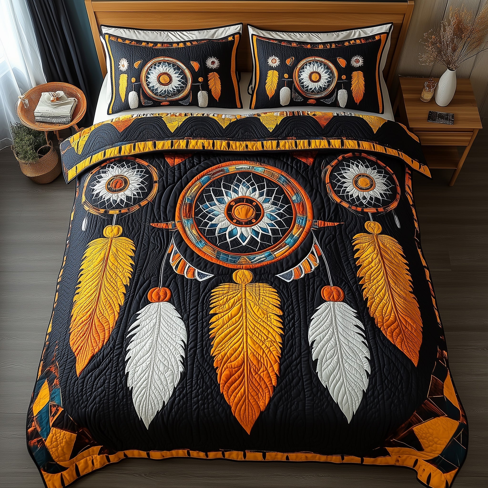 Dreamcatcher Quilted Bedding Set Duvet Cover Bedspread Best Gifts For New Parents