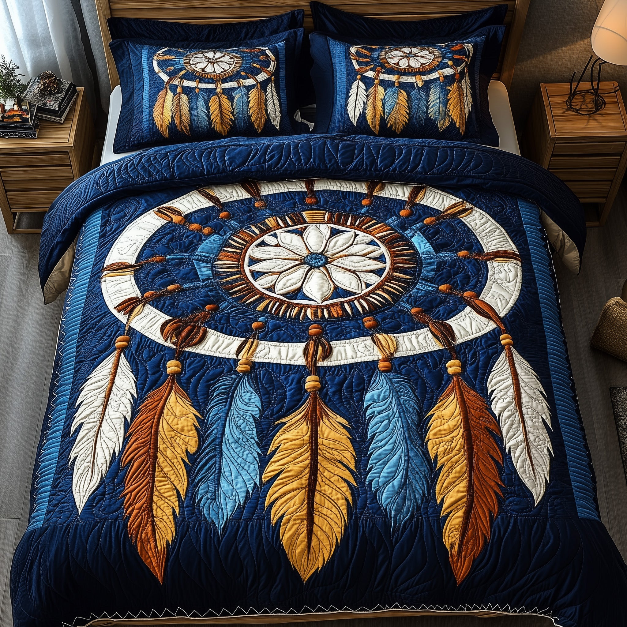 Dreamcatcher Quilted Bedding Set For Couples