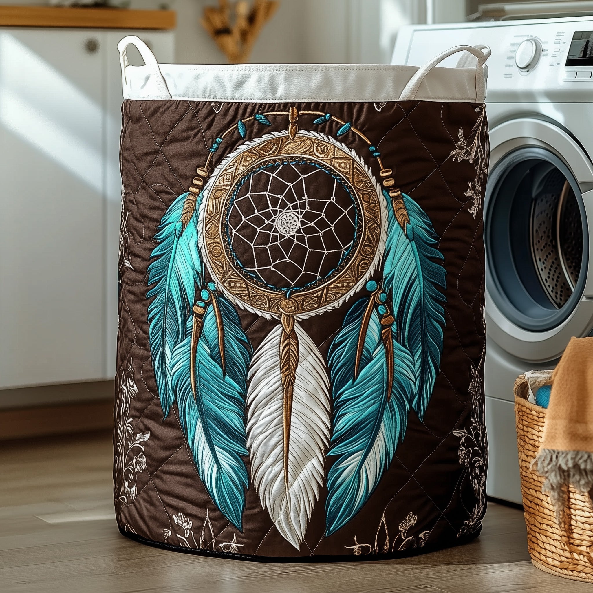 Dreamcatcher Quilted Laundry Basket Merch For Family