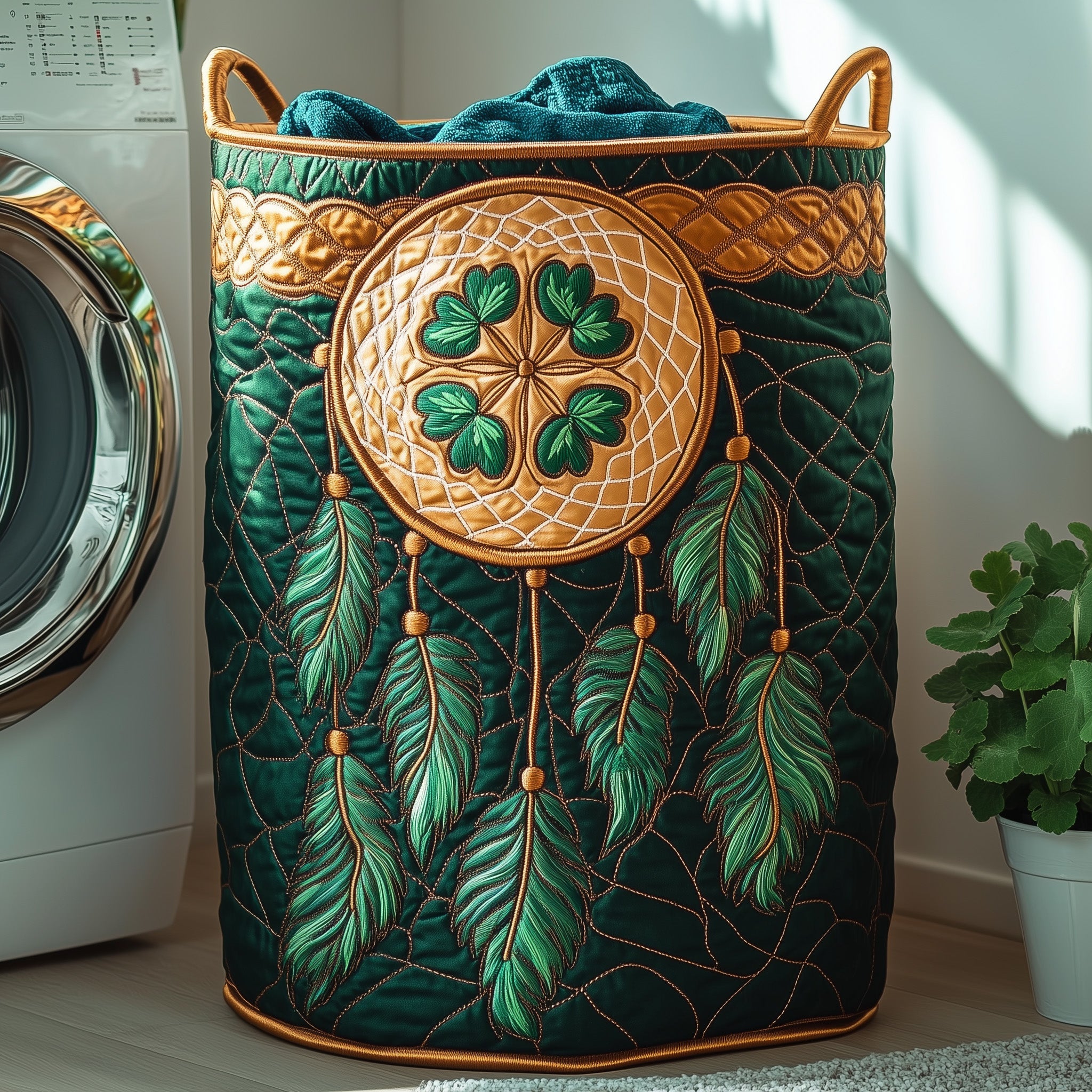 Dreamcatcher Serenity Quilted Laundry Basket Christmas Merch Gift