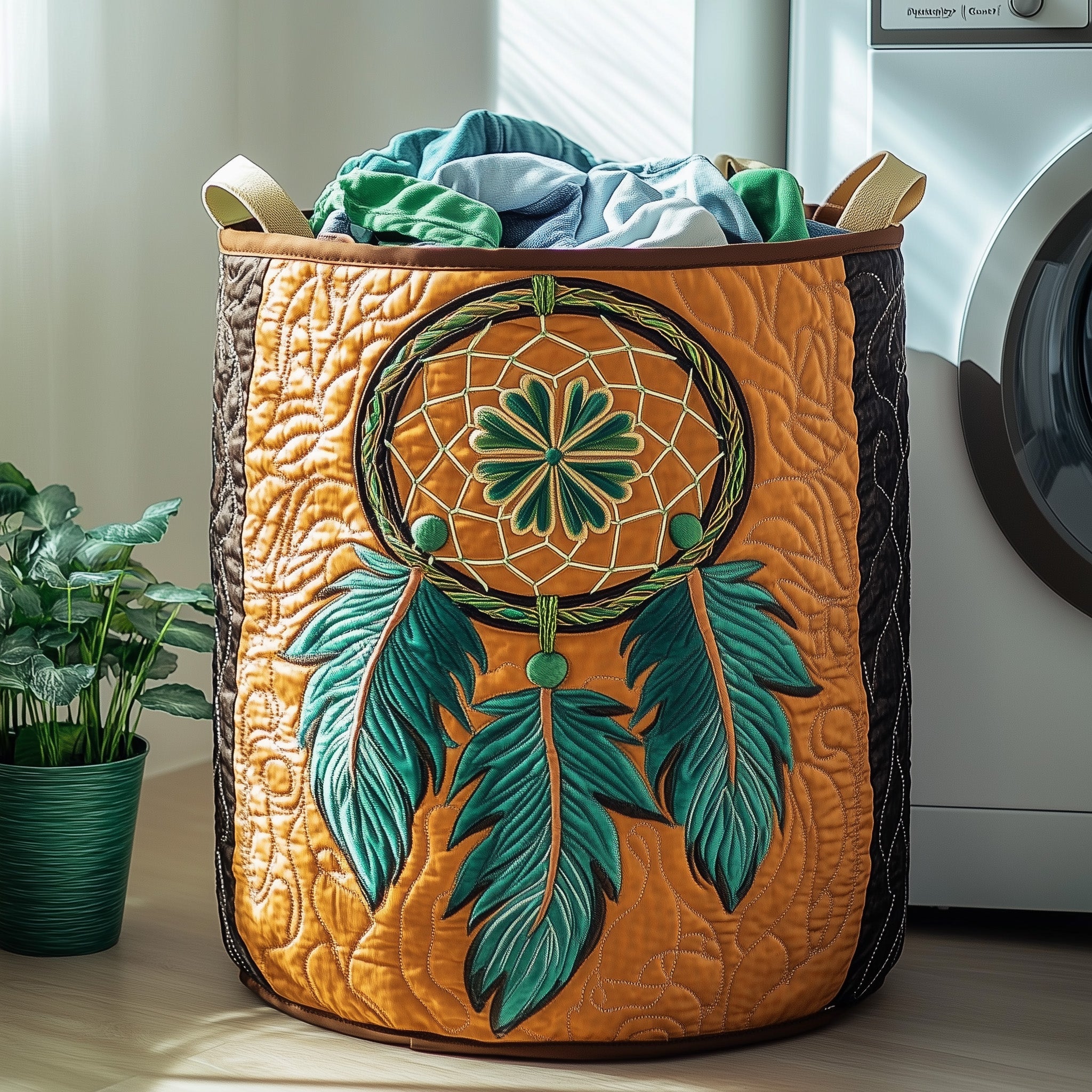 Dreamcatcher Serenity Quilted Laundry Basket Mother's Day Merch Gift