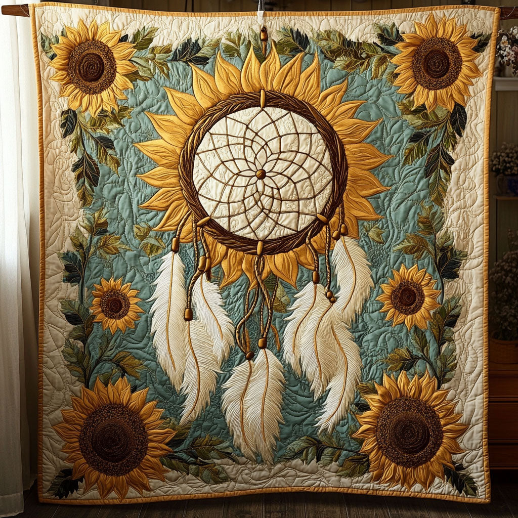 Dreamcatcher Sun Petals Quilt Elegant Quilt Blanket for Relaxing Evenings
