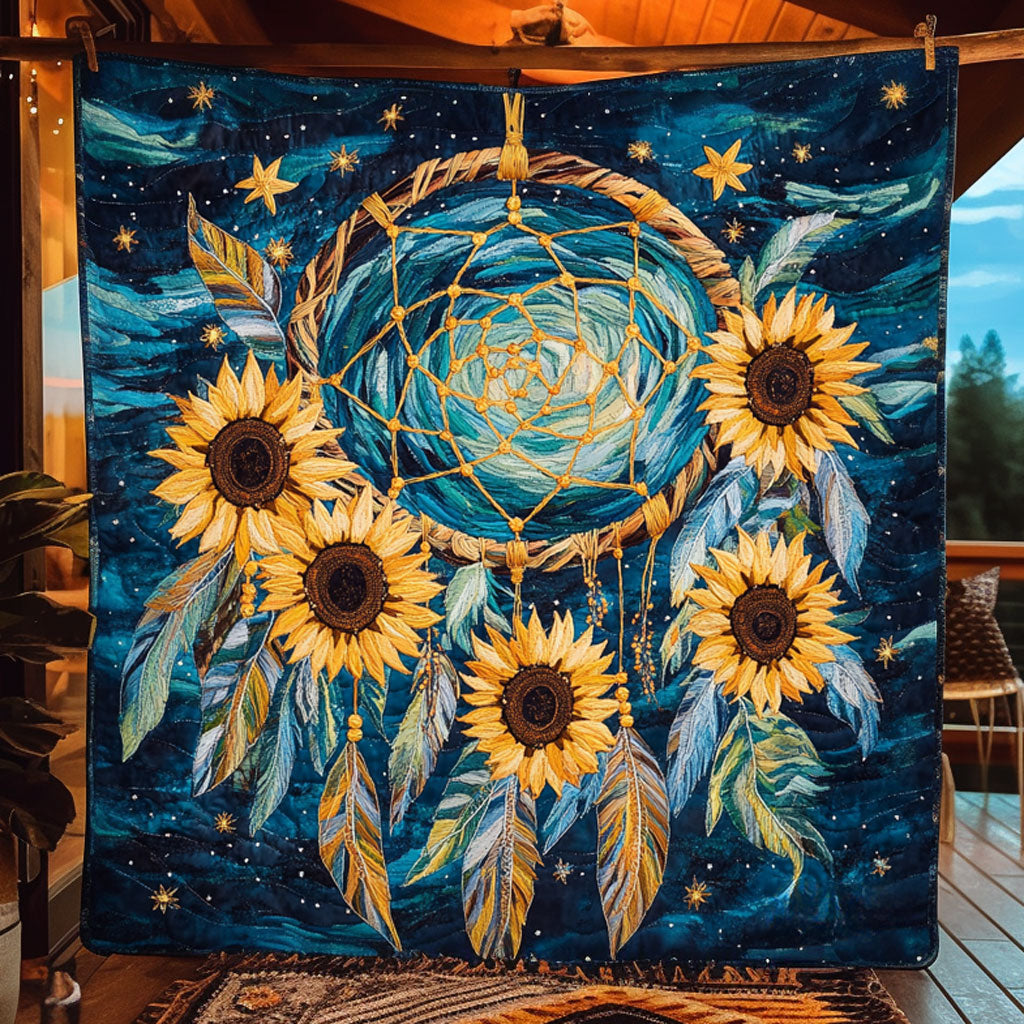 Dreamcatcher Whispering Star Quilt Luxury Quilt Blanket with Decorative Stitching