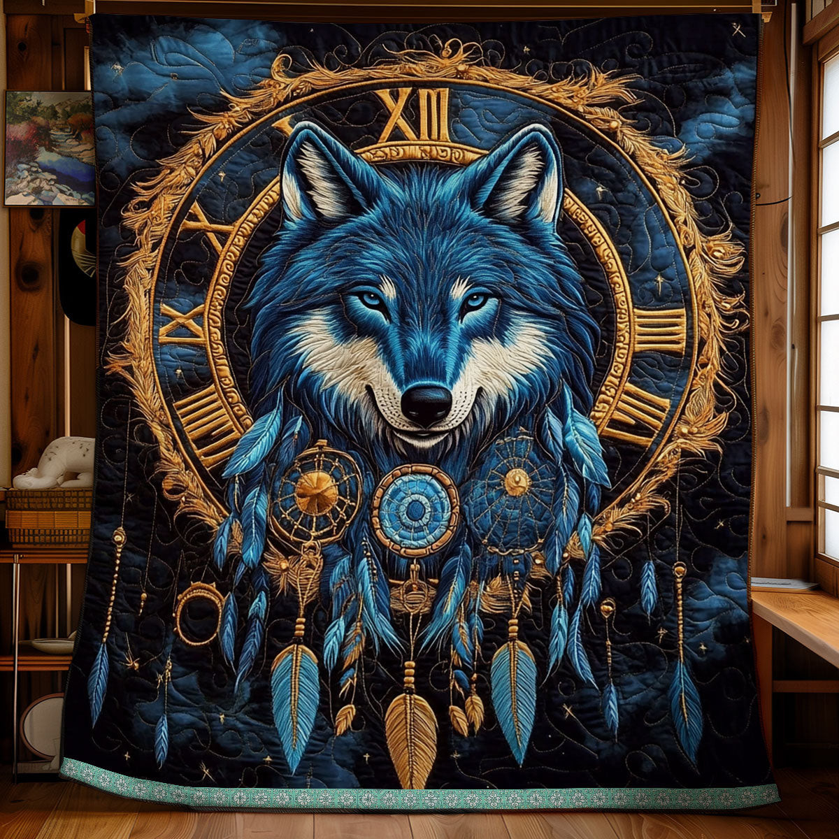 Dreamcatcher Wolf Quilt Blanket Couch Blanket Good Gifts For Mom Birthday