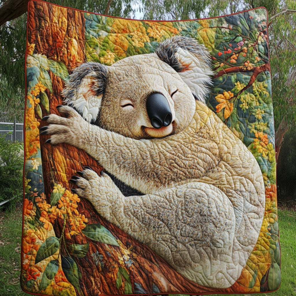 Dreaming Koala Quilted Blanket Home Bedding Decor Koala Bear Gifts