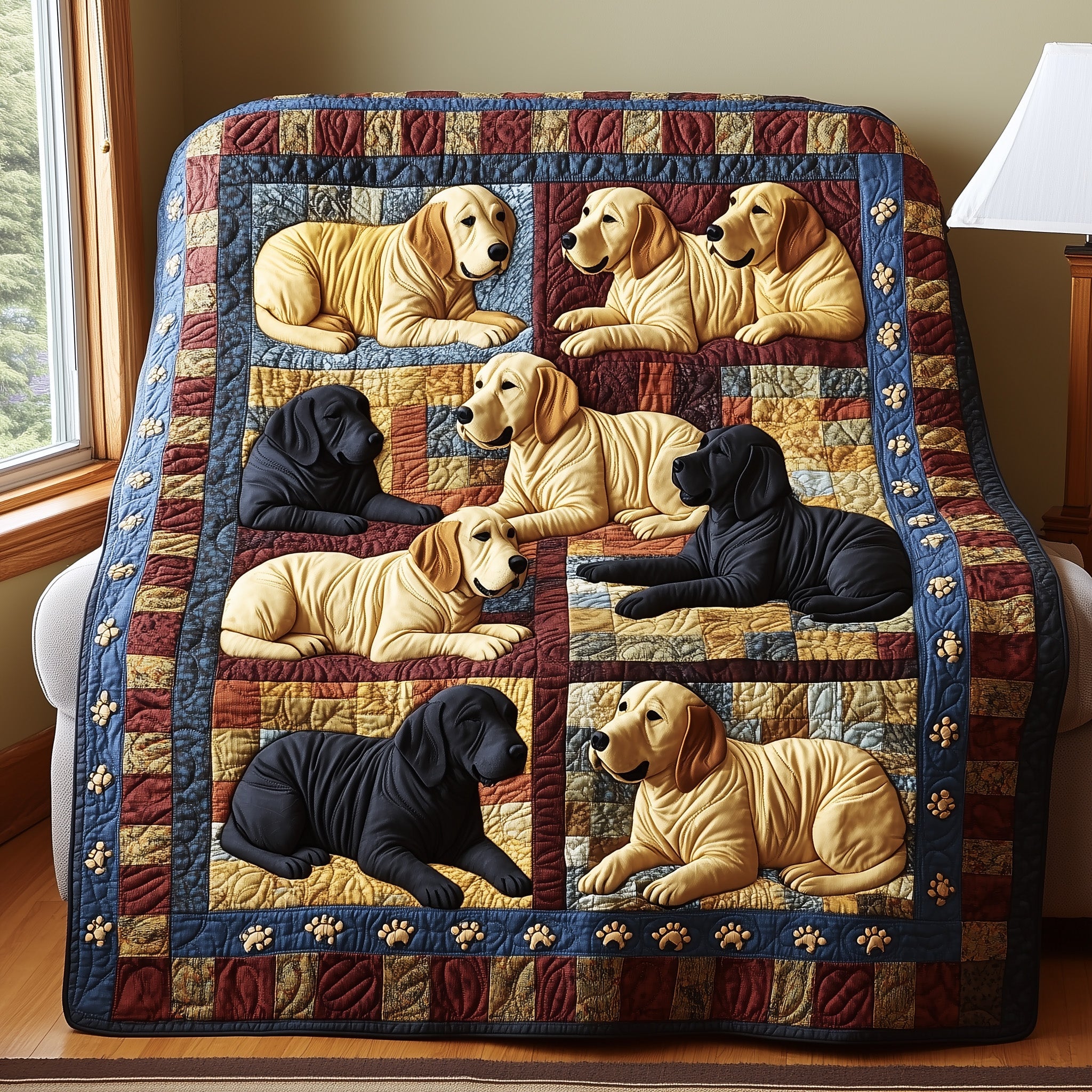Dreaming Lab Snuggle Quilted Blanket Best Couch Throw BlanketChristmas  Gifts For Dog Parents