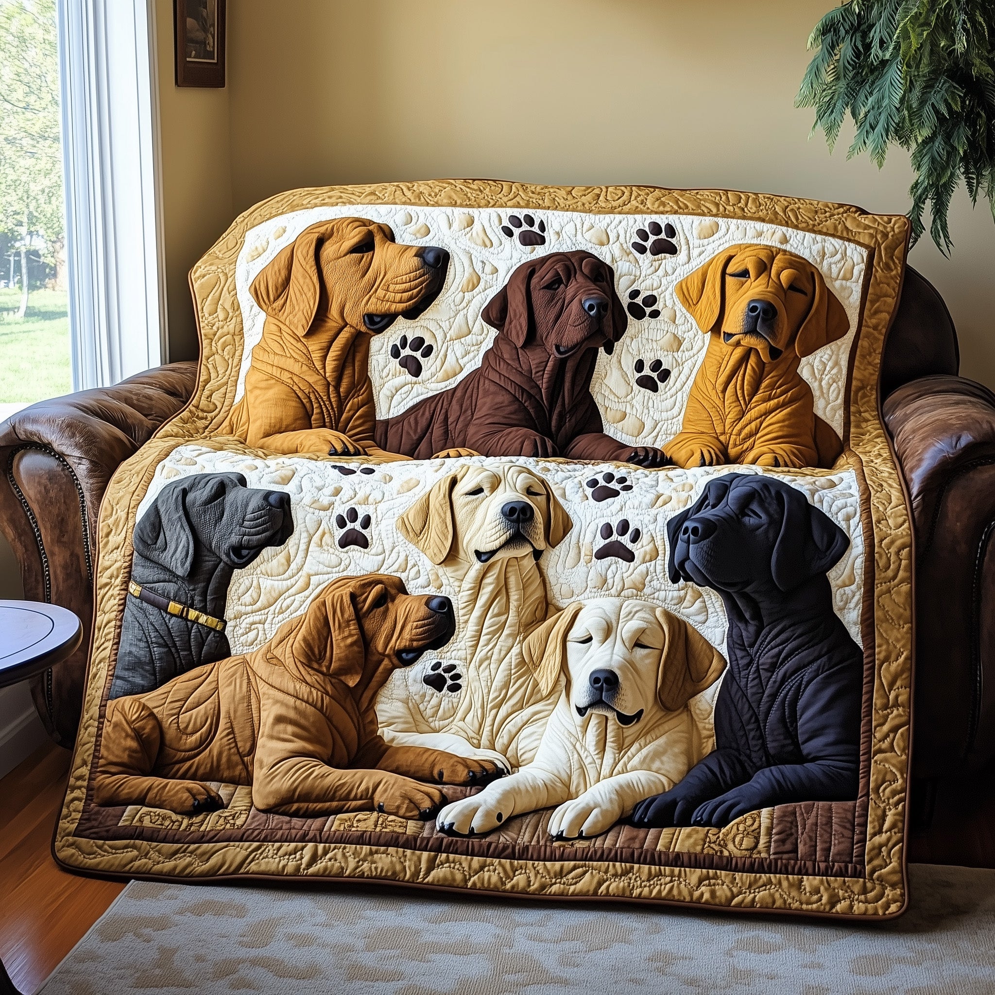 Dreaming Lab Snuggle Quilted Blanket Best Couch Throw BlanketGifts For New Dog Owners