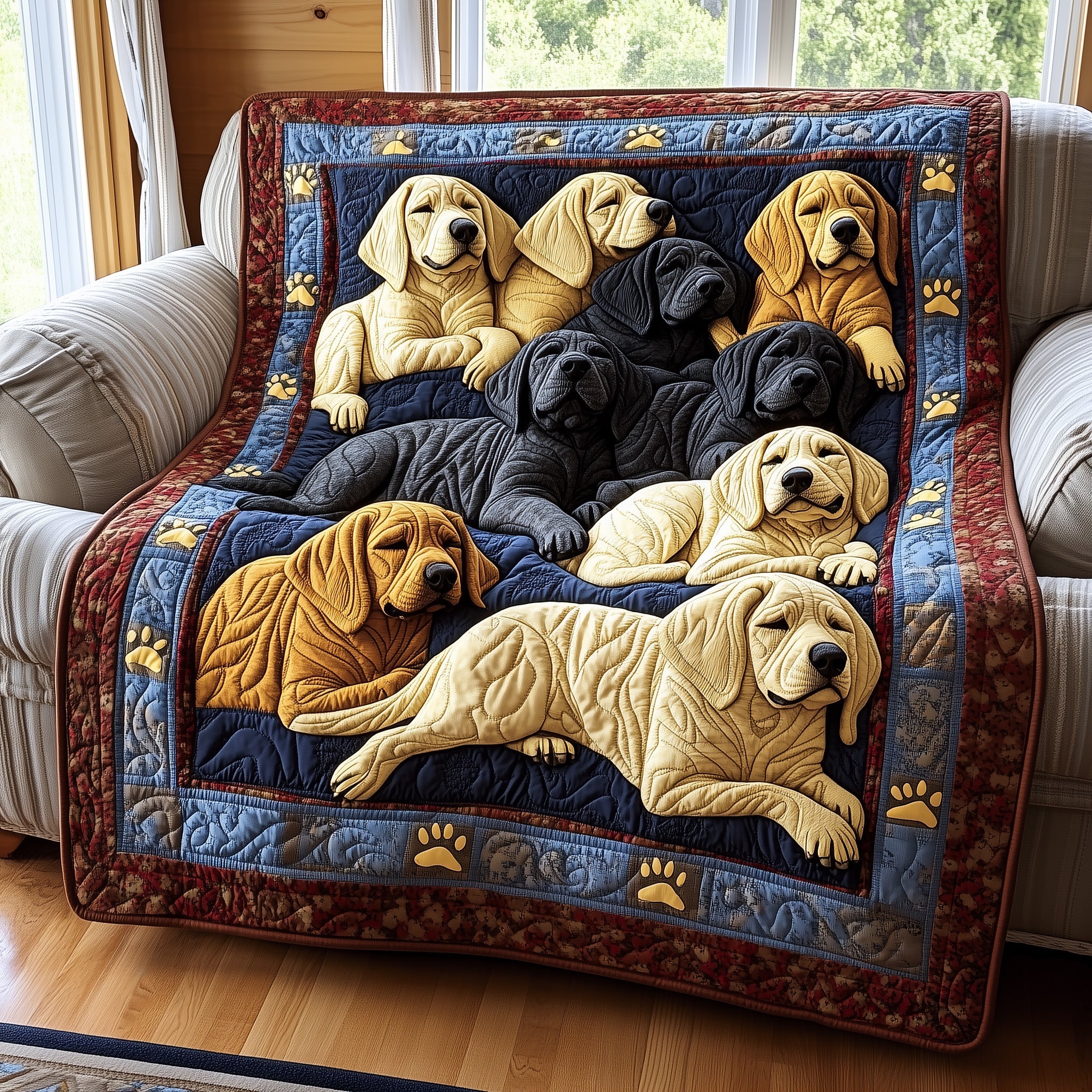 Dreaming Lab Snuggle Quilted Blanket Best Couch Throw BlanketGifts For People With Dogs