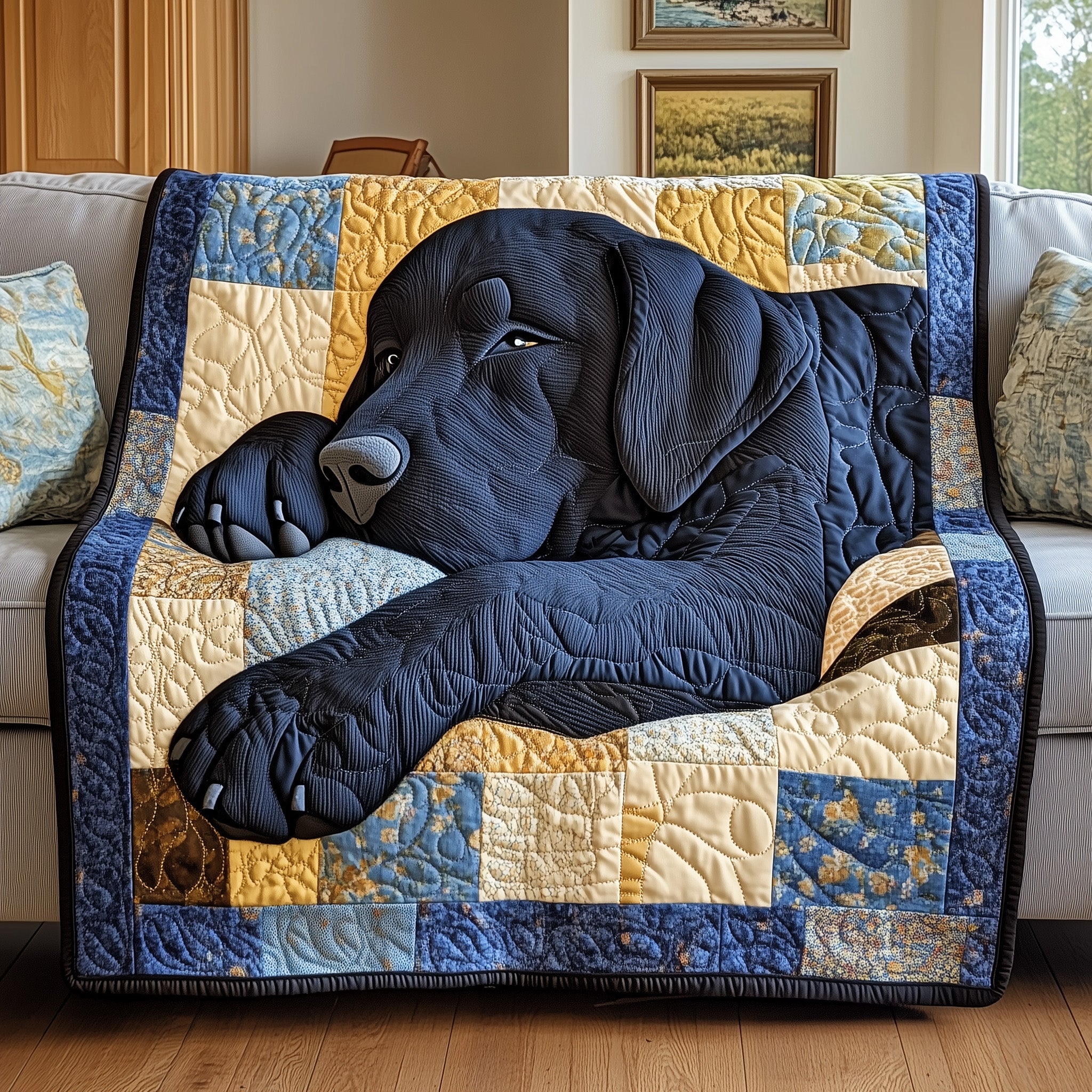Dreaming Lab Snuggle Quilted Blanket Best Couch Throw BlanketGreat Dog Christmas Gifts