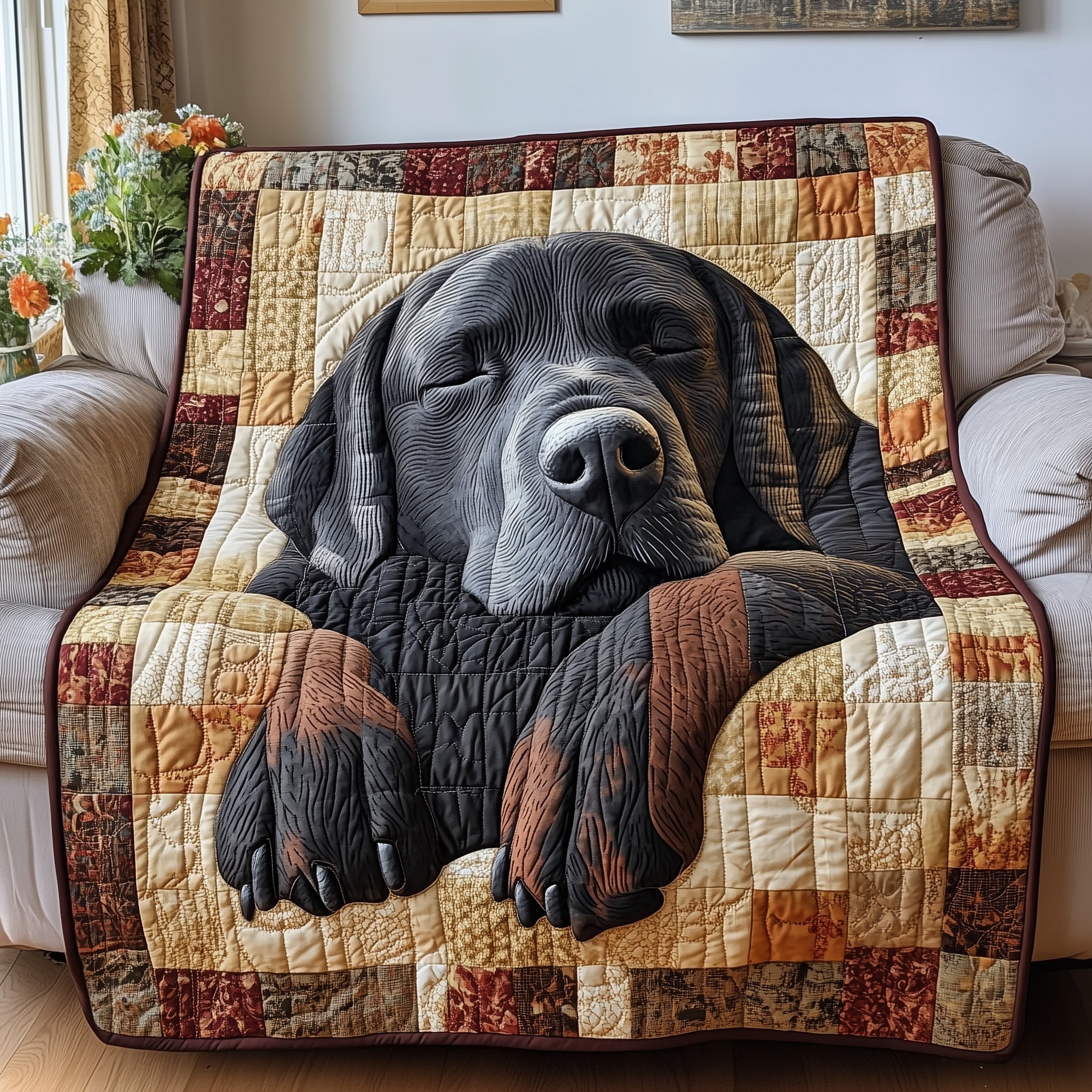 Dreaming Lab Snuggle Quilted Blanket Best Couch Throw BlanketPresent Ideas For Dog Lovers
