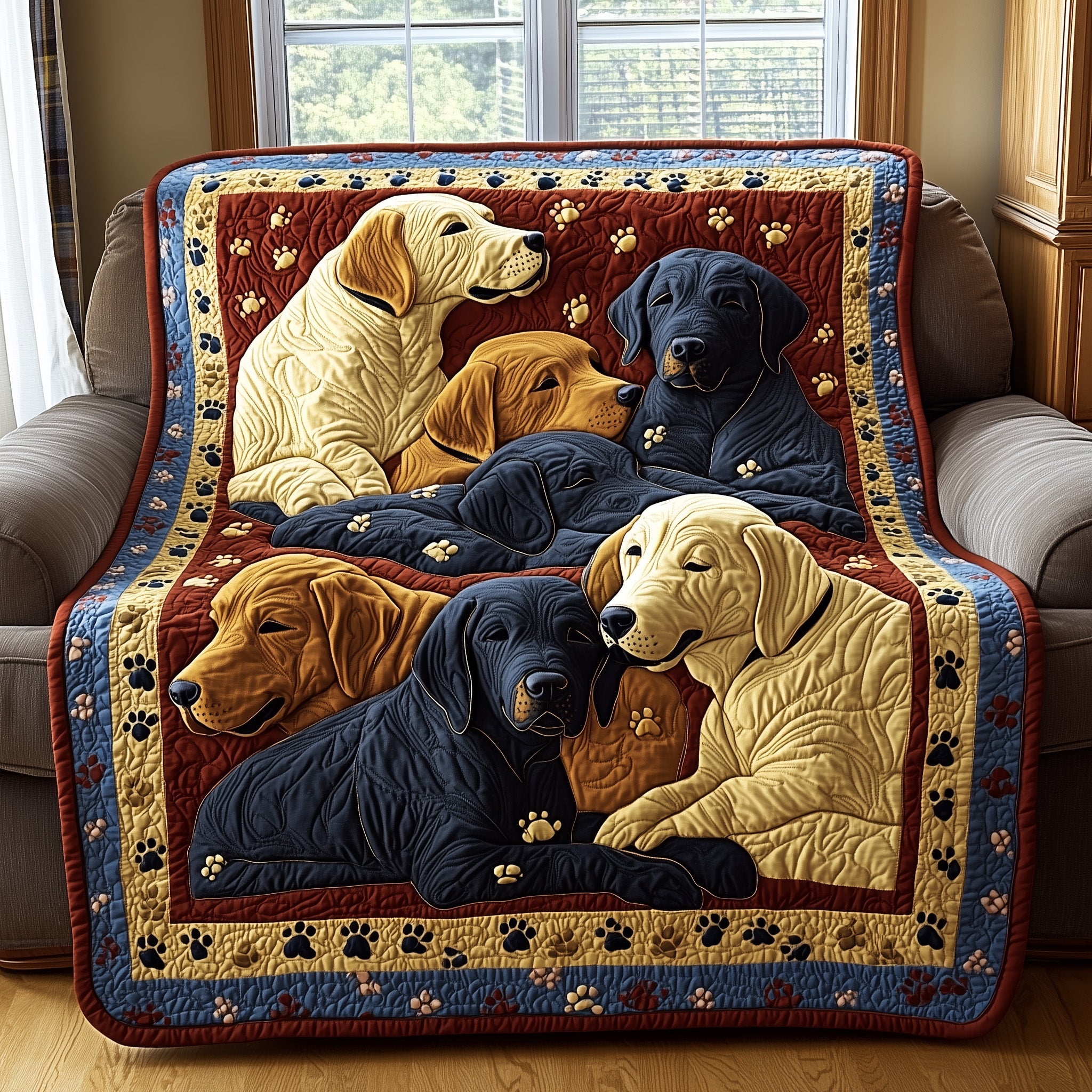 Dreaming Lab Snuggle Quilted Blanket Best Couch Throw BlanketUnique Dog Presents