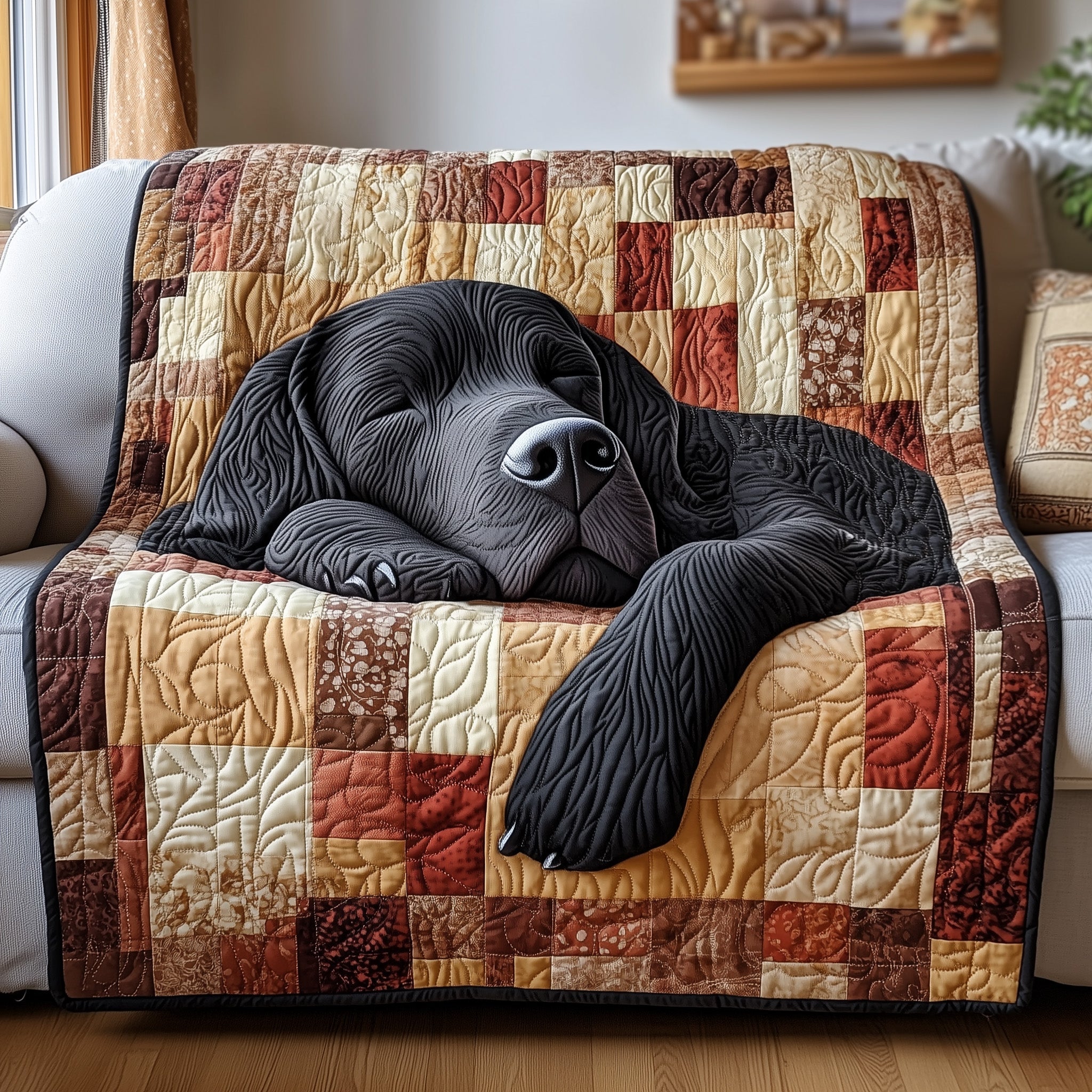 Dreaming Lab Snuggle Quilted Blanket Best Couch Throw BlanketUnique Gifts For Dog Lovers