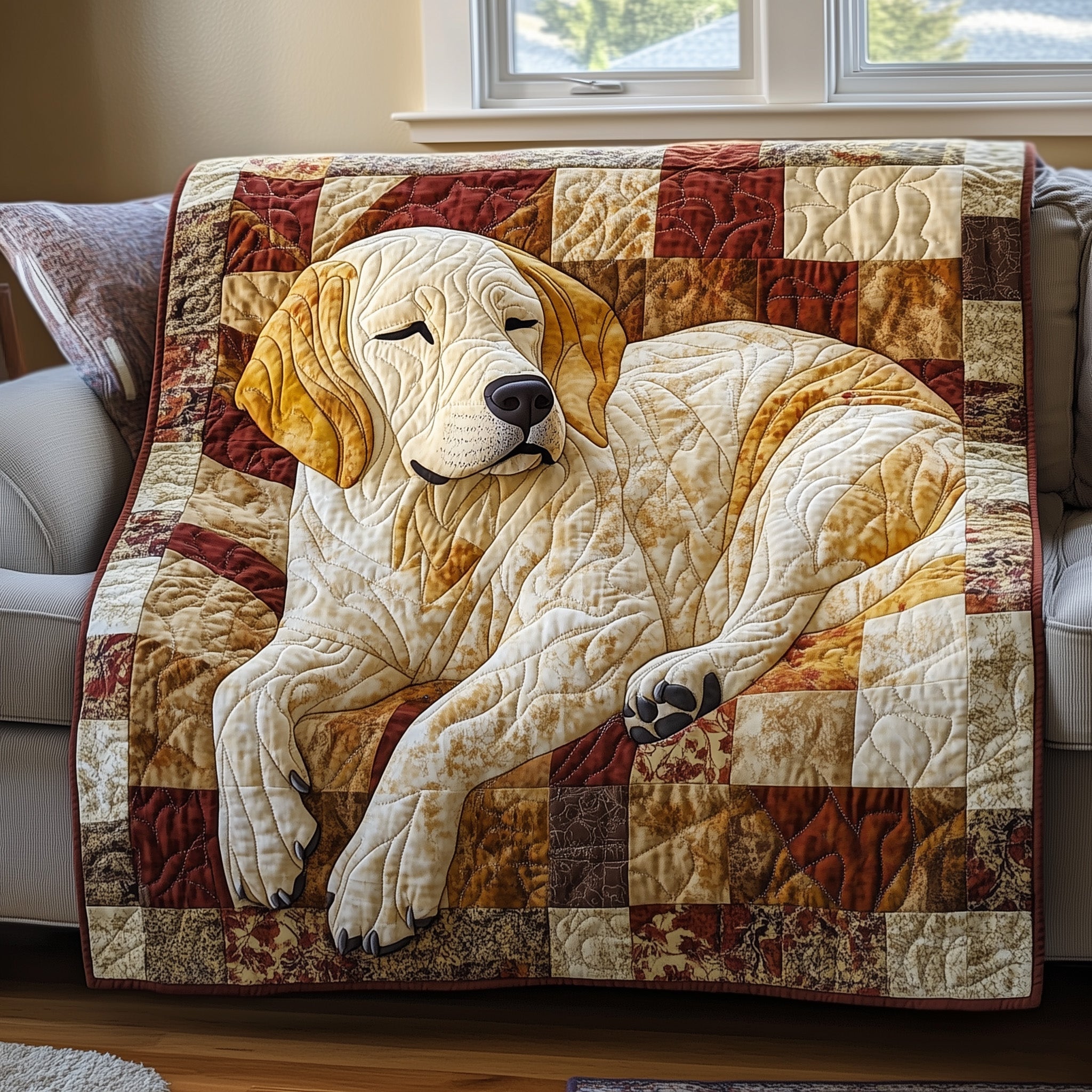 Dreaming Lab Snuggle Quilted Blanket Christmas Quilted Throw Blanket