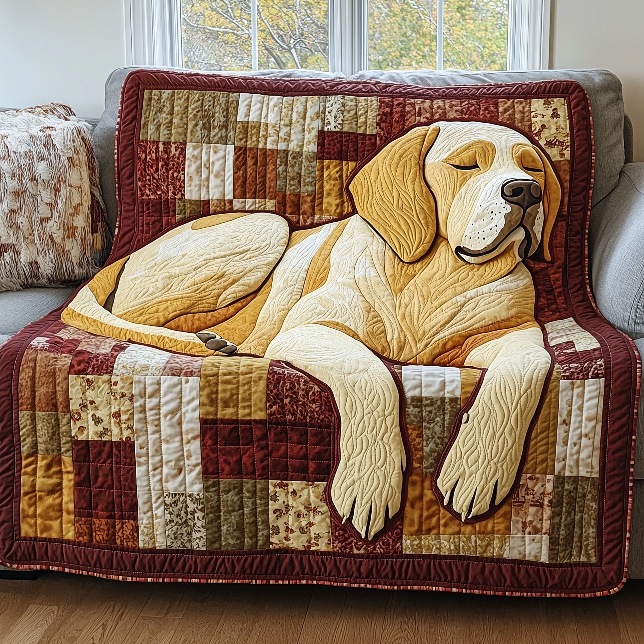 Dreaming Lab Snuggle Quilted Blanket Quilt Blanket Gift for Birthday & Holidays