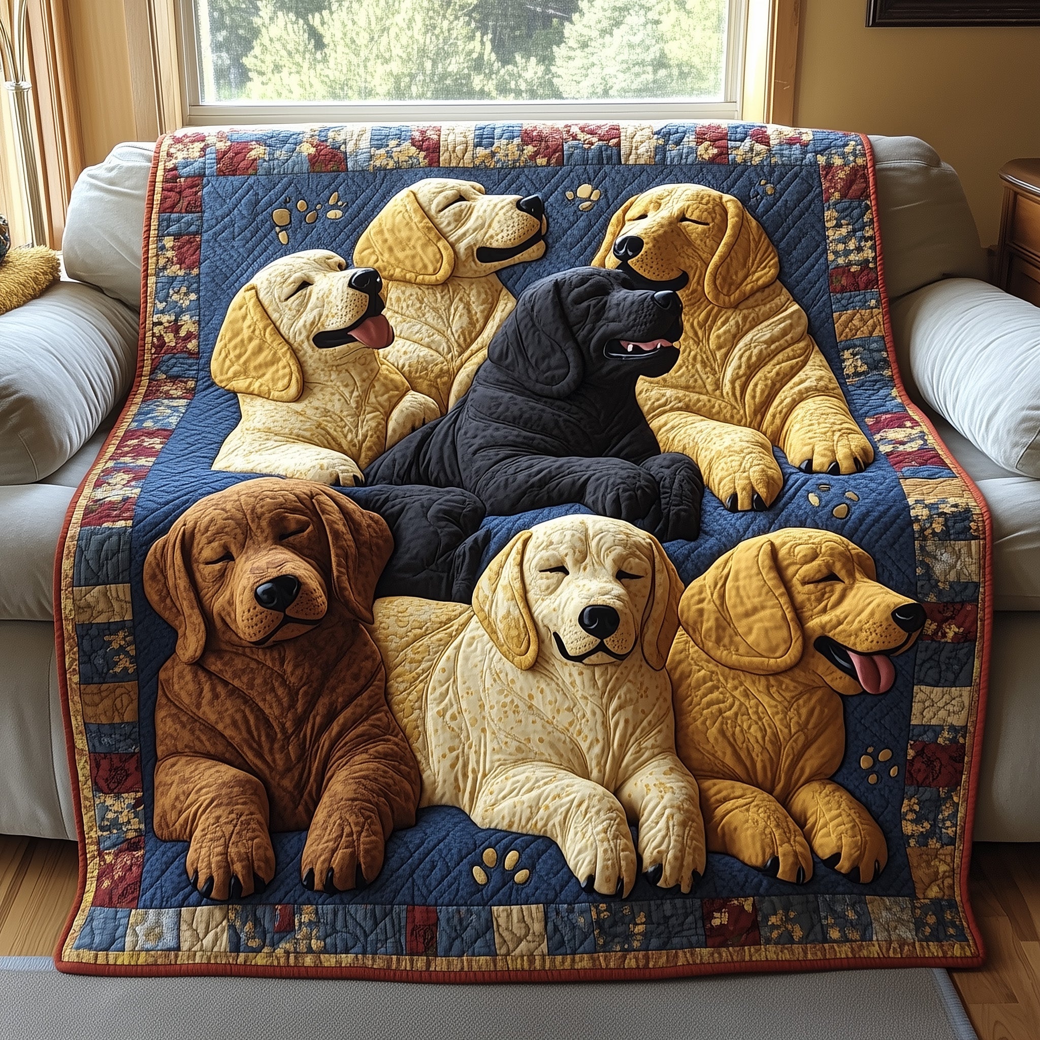 Dreaming Lab Snuggle Quilted Blanket Winter Quilt Blanket Gift Idea