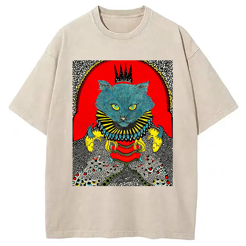 Dream's Cat Washed T-Shirt Unique Aesthetic Fashion Tee Gifts For Best Friend