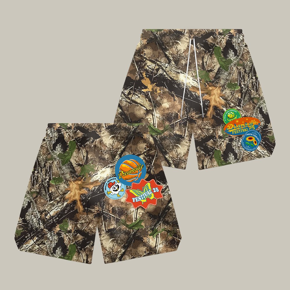 Dreamville Festival 2025 Stickers Camo Shorts Hip Hop Music Festival Merch Best Fan Gift