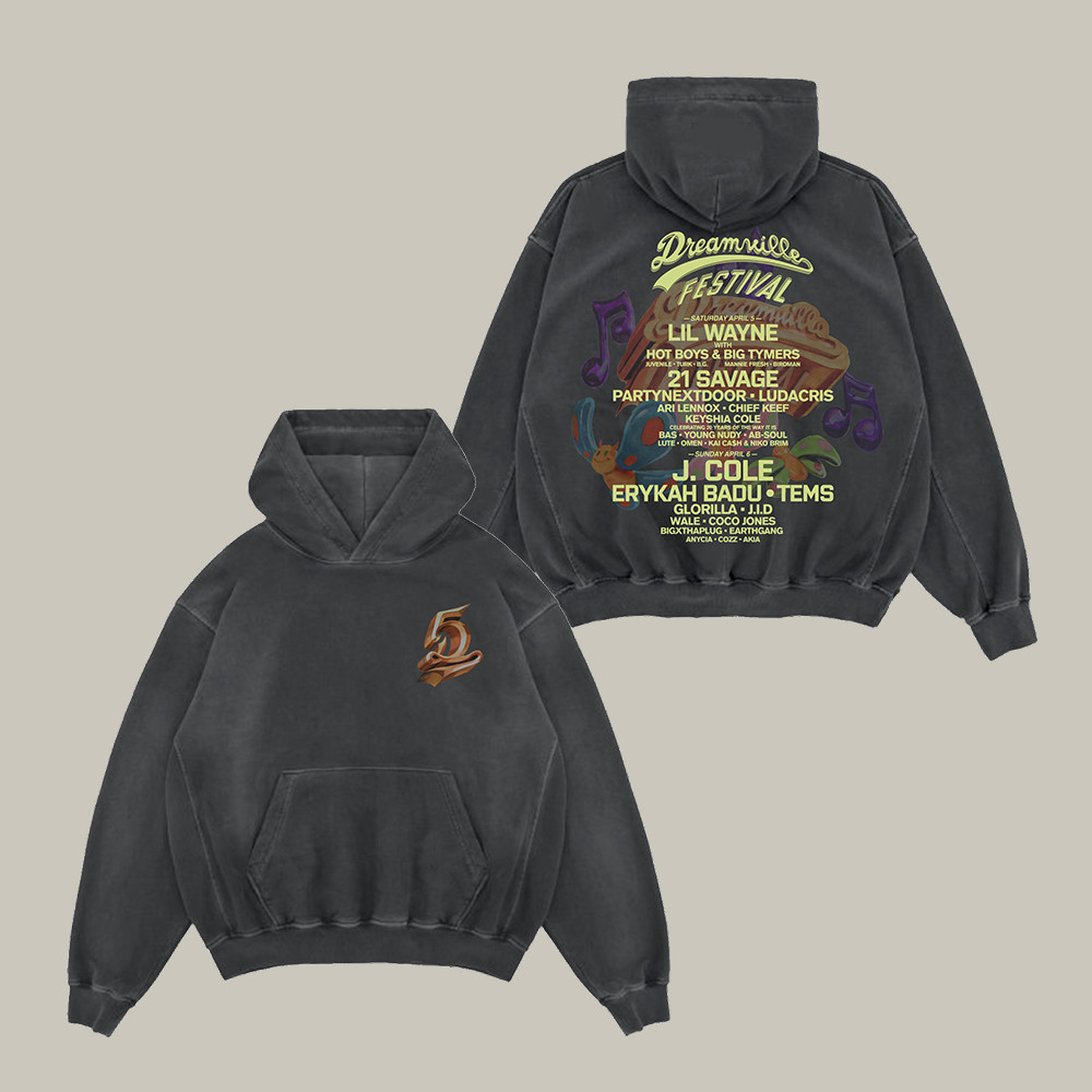 Dreamville Festival Butterfly Hoodie Dreamville Festival 2025 Hooded Sweatshirt Music Lover Gift