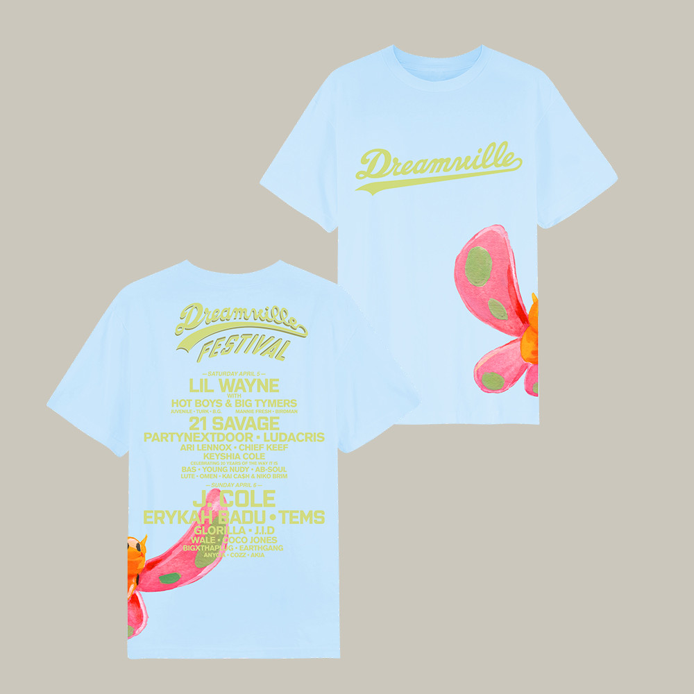 Dreamville Festival Butterfly Lineup T-Shirt North Carolina Music Festival Shirt Present For Fans