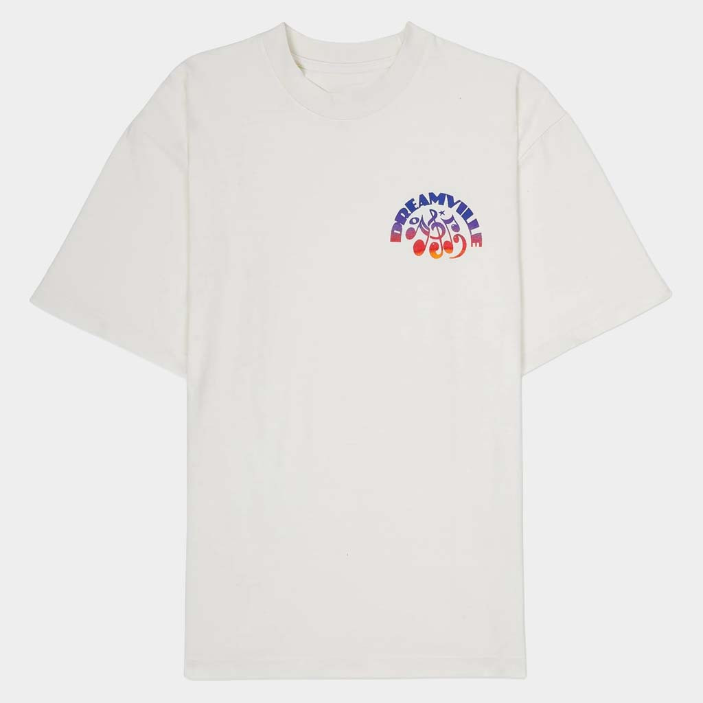 Dreamville Merch Cream Music Note T-Shirt Sunset Logo Shirt Fan Apparel
