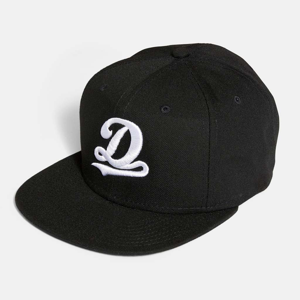 Dreamville Merch Dreamville Classic D Logo Embroidered Snapback Hat Black White Gifts For Him