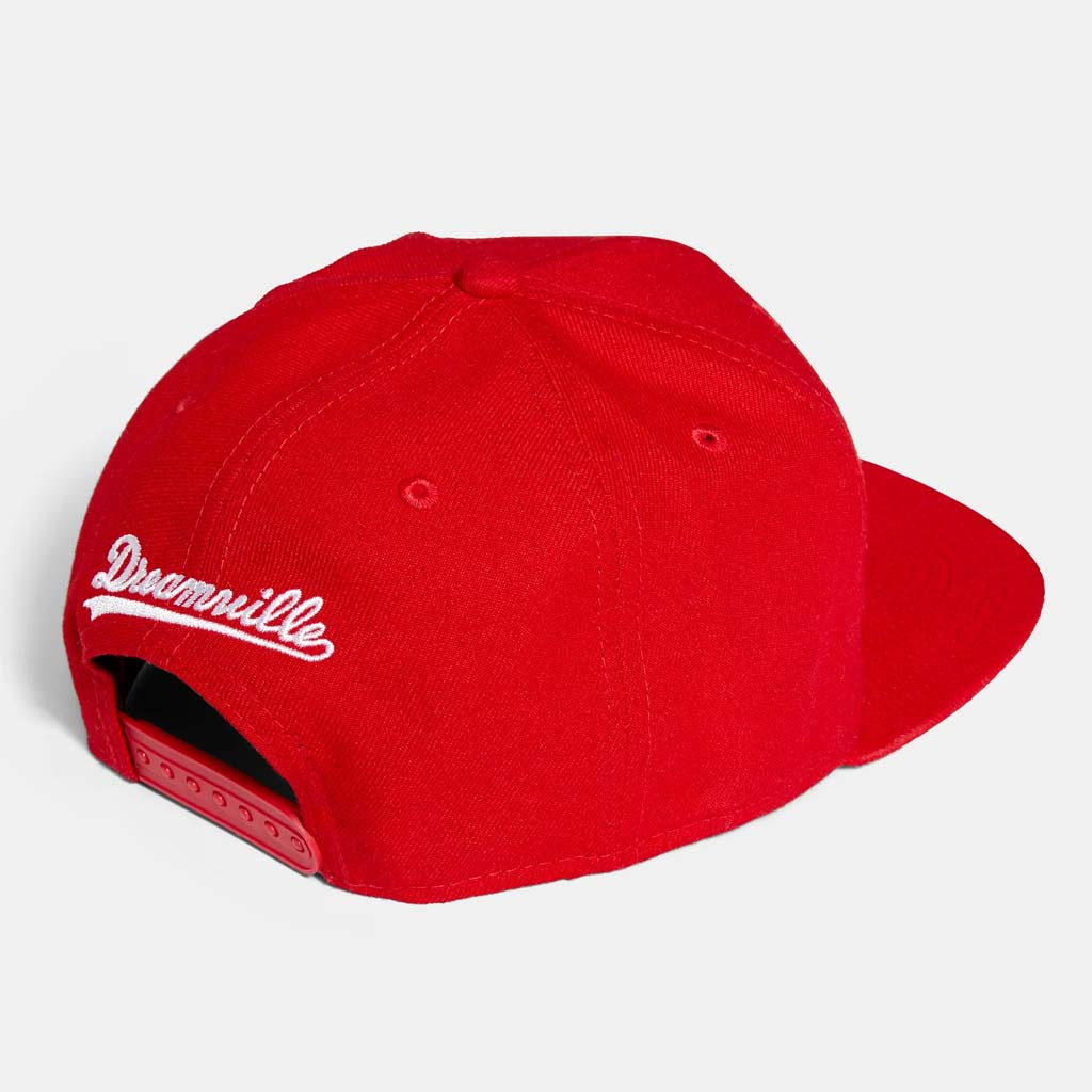 Dreamville Merch Dreamville Classic D Logo Embroidered Snapback Hat Red White Gifts For Fans