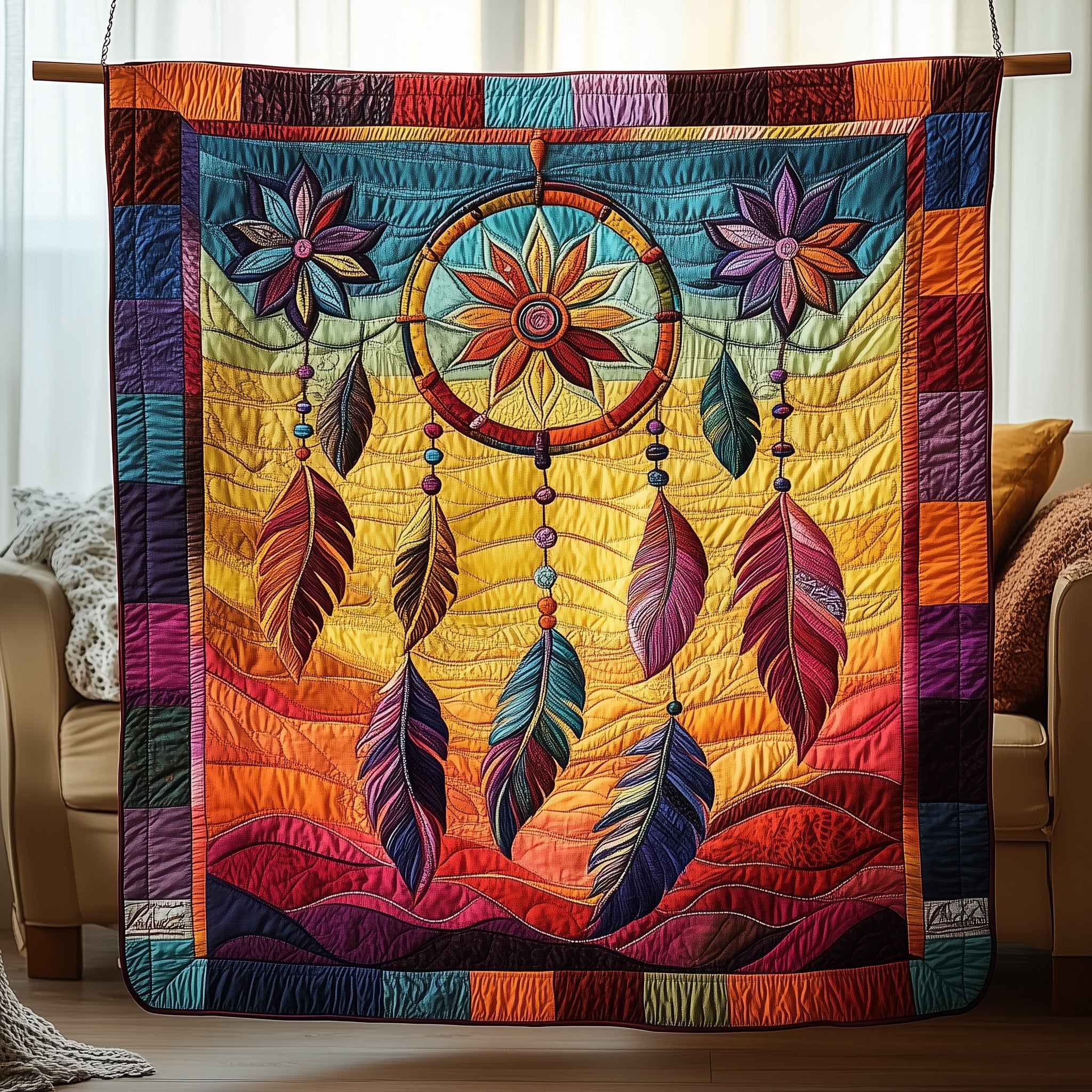 Dreamweaver's Gem  Quilted Blanket Sofa Throw BlanketFamily Xmas Ideas