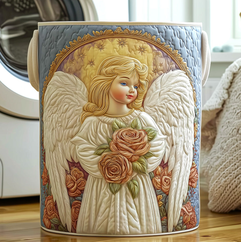 Dreamy Angel Quilted Laundry Basket Perfect Gift For College Dorm