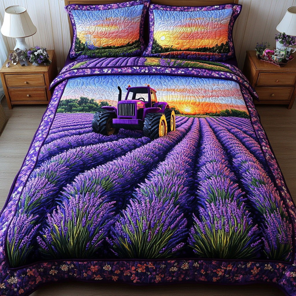 Dreamy Blooms Quilted Bedding Set Bedroom Decor Ideas Flower Lavender Gifts For Her